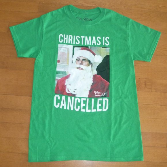 Mens Adult The Office "Christmas is Cancelled" T-shirt Size Small 2XL NWT - Picture 1 of 2
